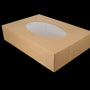 Catering boxes kraft small with window 36x25x8cm BIO
