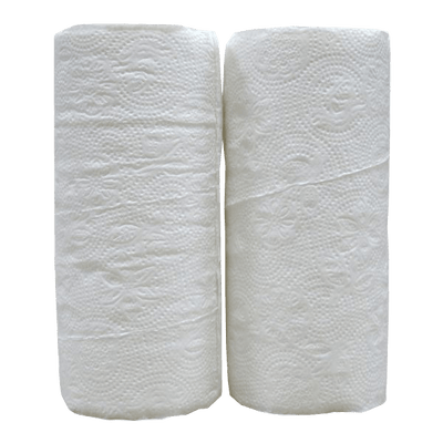 takeaware.nl Handdoek- en poetspapier Keukenrollen wit 2 laags 45 vel 100% cellulose