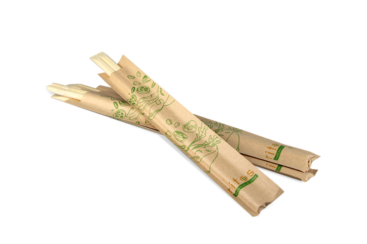 takeaware.nl Bestek Verpakte eetstokjes 21cm bamboe Kraft - Ritos Nederland custom
