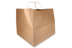 takeaware.nl Papieren tassen Papieren pizza tassen kraft 36,5+33x32cm BIO