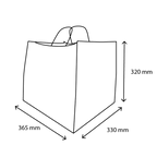 takeaware.nl Papieren tassen Papieren pizza tassen kraft 36,5+33x32cm BIO