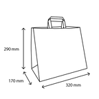 TakeAware.nl Papieren tassen Groot wit 90 gr. 32+17x29cm