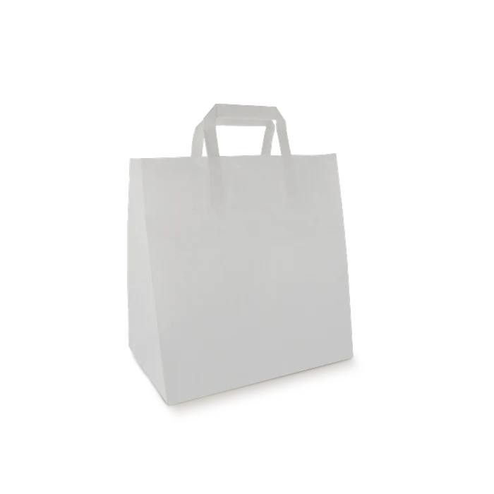 Paper bags Medium white 80 gr. 27+17x29cm