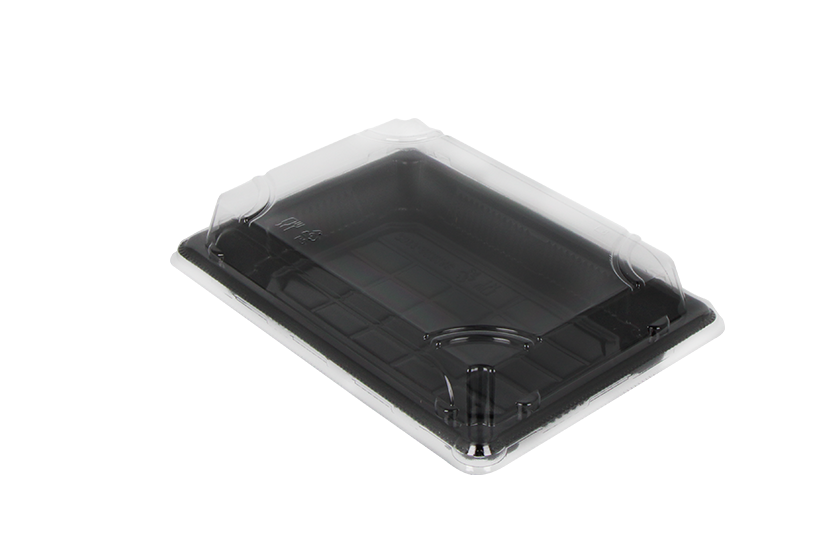 Sushi tray HP-05 + deksel 185x130x20mm Zwart