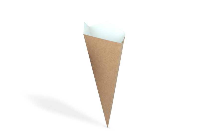 TakeAware.nl Puntzak groot 18,5x26,5cm kraft/wit