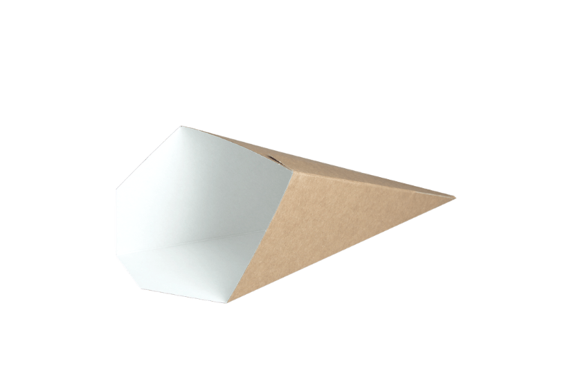 TakeAware.nl Puntzak groot 18,5x26,5cm kraft/wit