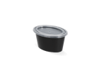 takeaware.nl Saus- en amusebakjes Deksel ovaal sausbakje Ø70mm Transparant