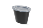 takeaware.nl Saus- en amusebakjes Ovaal sausbakje 6oz 150ml Ø95mm Zwart