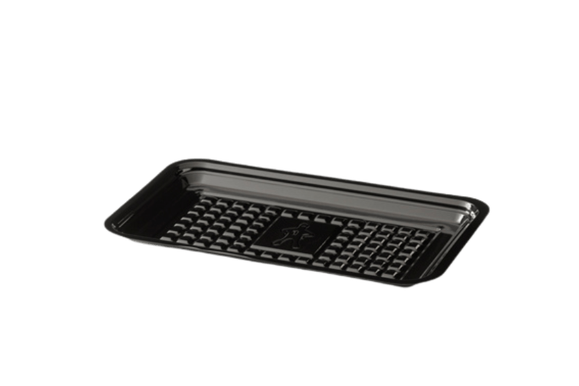 TakeAware.nl Vleeswarenschaaltje APET 10x16cm zwart