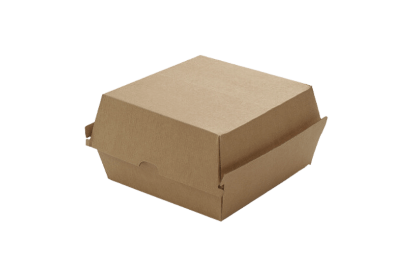 takeaware.nl Hamburgerbakjes Hamburgerbakje Extra Groot golfkarton kraft Bio