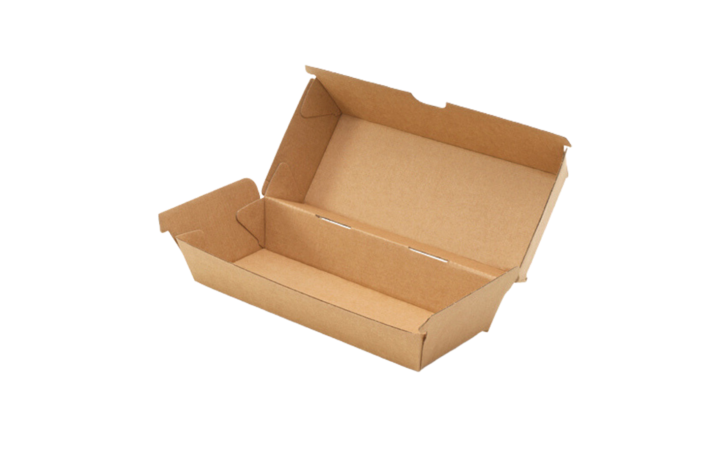 takeaware.nl Friet- en snackbakjes Hotdog box 18x7x7cm kraft