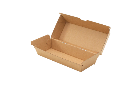 takeaware.nl Friet- en snackbakjes Hotdog box 18x7x7cm kraft