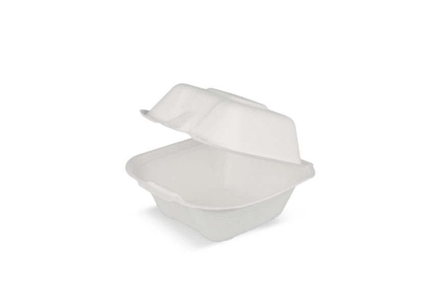 TakeAware.nl Hamburgerbakje IP7 Klein suikerriet wit BIO