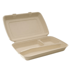 takeaware.nl Maaltijdbakken en schalen Menubox 3-vaks HP12 suikerriet BIO