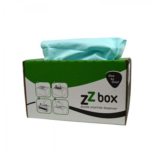 Cleaning cloth Supertex Soft Nonwoven Lint-free Blue in Dispenser box