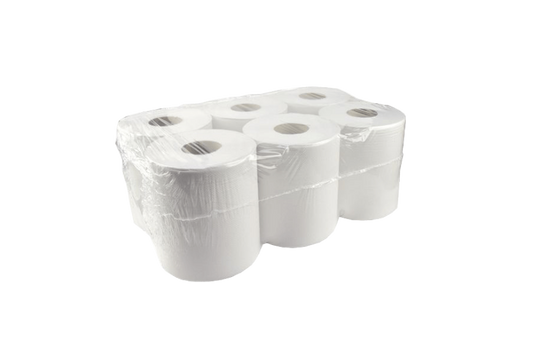 Hand towel roll Midi 1ply 6x300 meters Ø19cm recycled T9