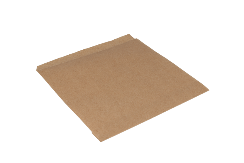 takeaware.nl Papieren zakken Hamburger zakje 17x17cm kraft vetvrij papier BIO