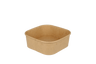 Vierkante maaltijdbak karton 500ml Kraft