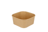 Vierkante maaltijdbak karton 650ml Kraft