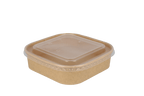 TakeAware.nl Maaltijdbakken en schalen Vierkante maaltijdbak karton 750ml Kraft 170mm