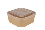 TakeAware.nl Maaltijdbakken en schalen Vierkante maaltijdbak karton 1200ml Kraft 170mm