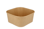 TakeAware.nl Maaltijdbakken en schalen Vierkante maaltijdbak karton 1400ml Kraft 170mm
