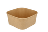 Square meal tray cardboard 1400ml Kraft
