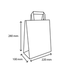 TakeAware.nl Papieren tassen Klein Vis 70 gr. 22+10x28cm