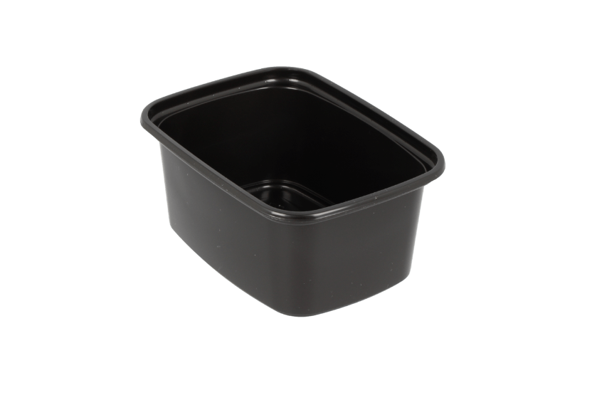 TakeAware.nl Sausbakjes 250ml 108mm rechthoekig zwart