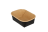Sauce containers 150ml 108mm rectangular kraft/black