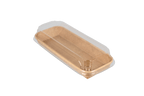 TakeAware.nl Sushi tray karton TA-02 + deksel 220x90x25 Kraft