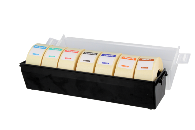 TakeAware.nl Etiketten dispenser tbv daglabel
