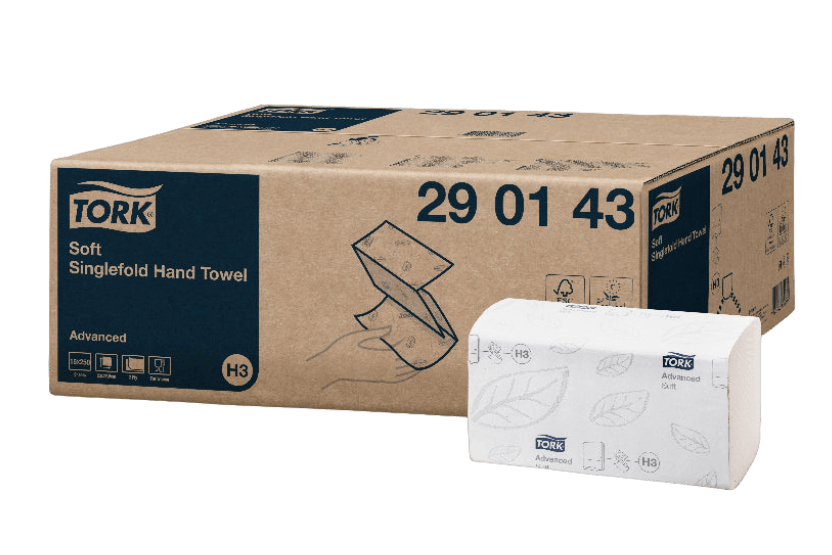 Tork Tork® H3 Soft Singlefold Handdoeken 15x250 vellen Advanced Wit (290143)