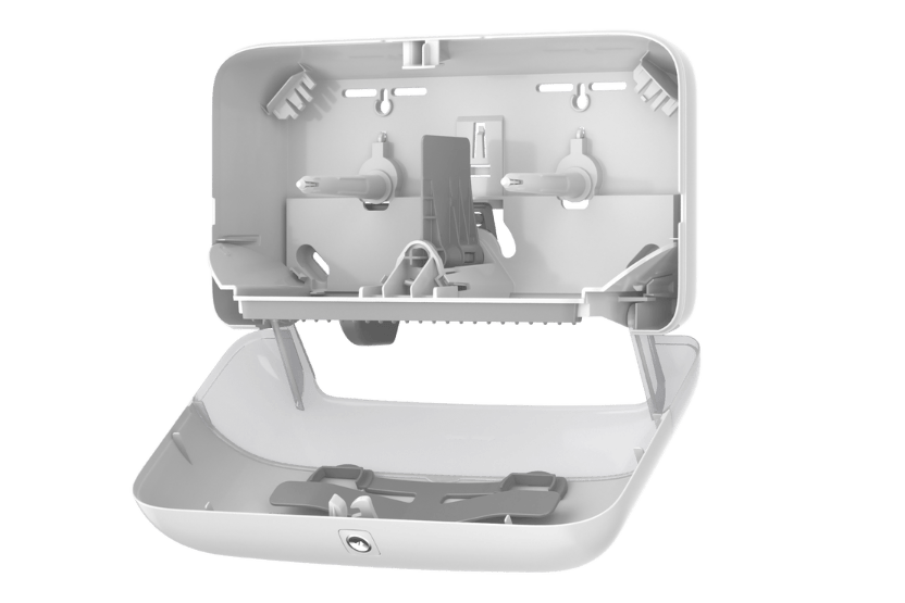 Tork Tork OptiServe® T7 Dispenser voor 2 Rollen Hulsloos Toiletpapier Elevation-lijn Wit 558060