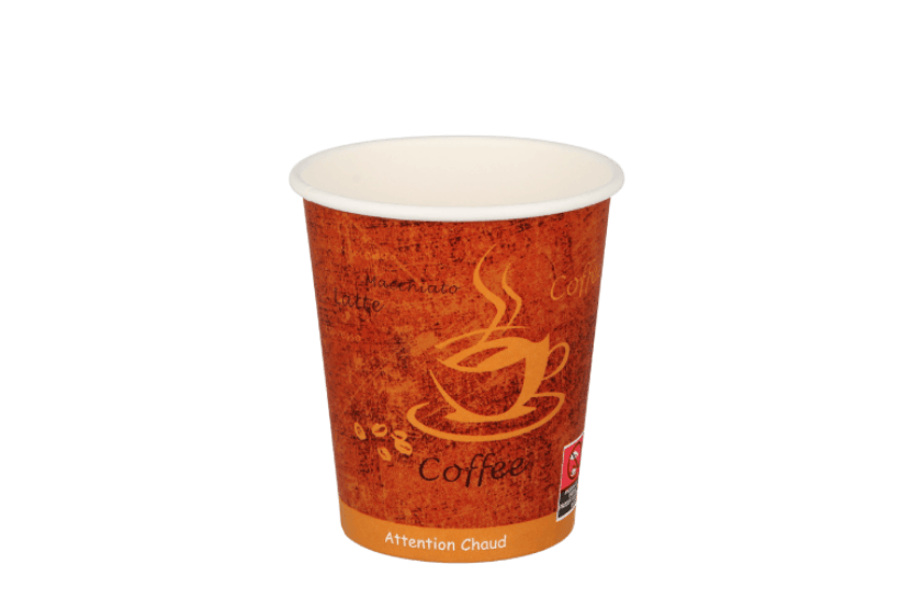 TakeAware.nl Kartonnen koffiebeker 300cc 10oz espresso gold