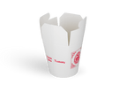 TakeAware.nl Wok to Go beker 16oz 470 ml karton wit met rood