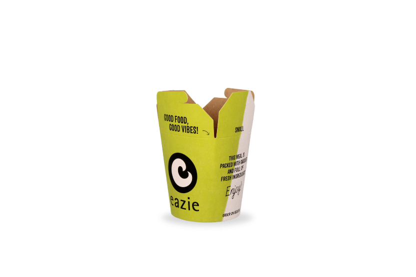 takeaware.nl EAZIE - Wok to Go beker 16oz/400ml sun kraft