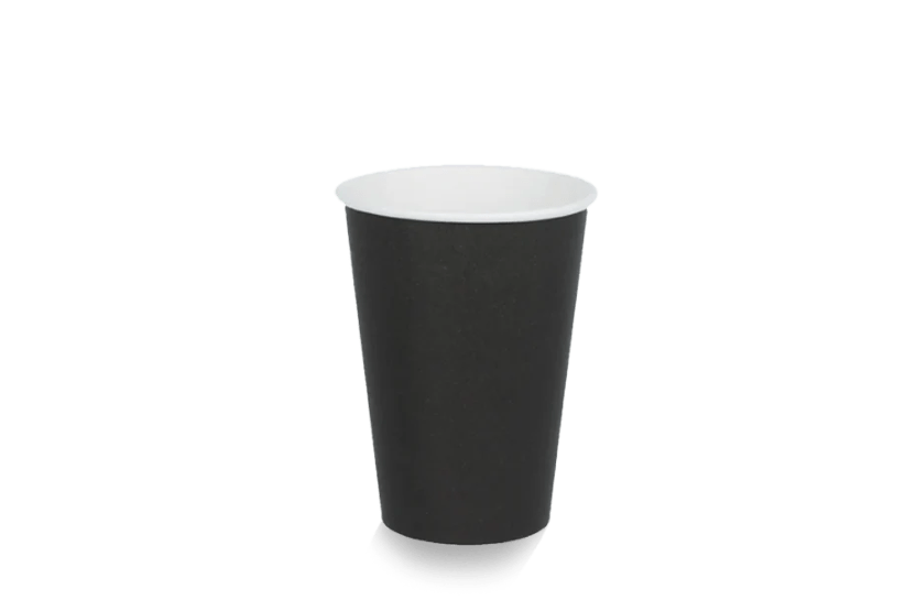 takeaware.nl Koffiebekers Kartonnen koffiebeker 180cc 7.5oz zwart gecertificeerd