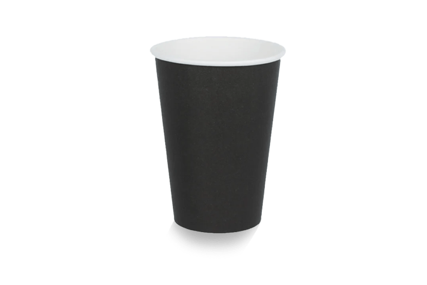 takeaware.nl Koffiebekers Kartonnen koffiebeker 180cc 7.5oz zwart gecertificeerd