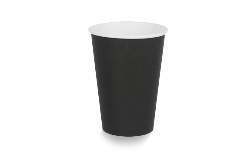 Gobelet à café 180cc 7.5 oz Ø70mm en carton noir certifié FSC®