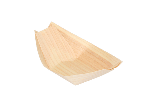 takeaware.nl Saus- en amusebakjes Amuse bootje  hout 92x52mm 100% FSC® BIO