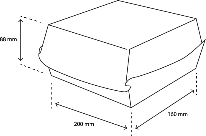 takeaware.nl Hamburgerbakjes Menubox / Hamburgerbak Extra Groot kraft BIO