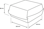 takeaware.nl Hamburgerbakjes Menubox / Hamburgerbak Extra Groot kraft BIO