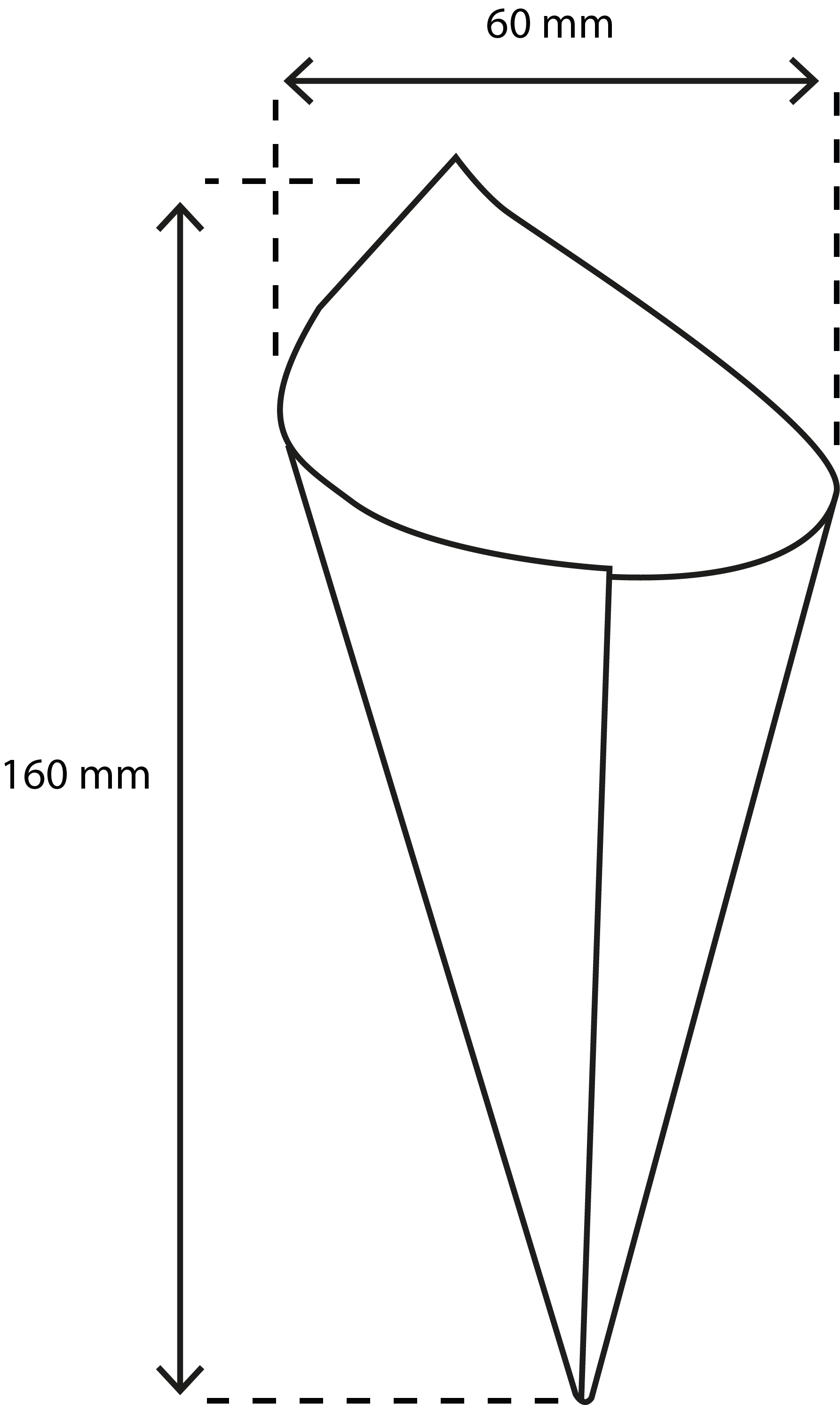 takeaware.nl Puntzakken Houten puntzak 160mm groot BIO