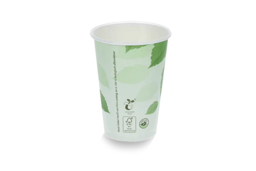 Gobelet à café 180cc 7.5oz Ø70mm FSC®Mix carton vert BIO