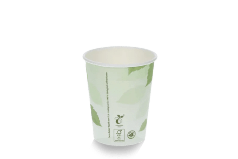 takeaware.nl Koffiebekers Kartonnen koffiebeker 230cc 8oz FSC® groen BIO