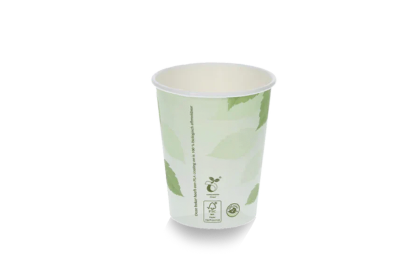 Coffee cup 230cc 8oz Ø80mm FSC® cardboard green