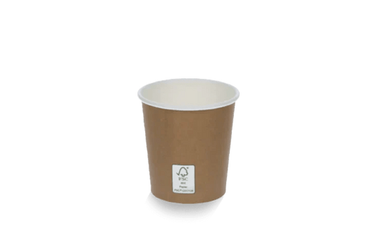 takeaware.nl Koffiebekers Kartonnen espressobeker 120cc 4oz kraftlook