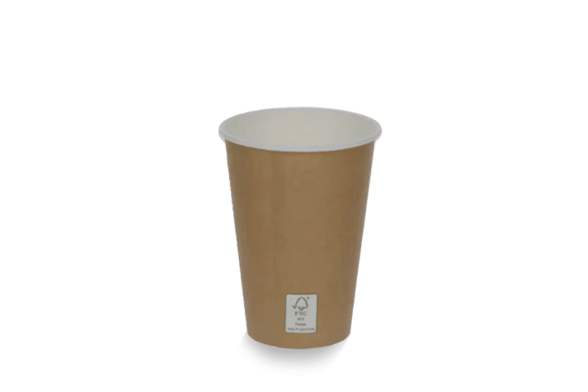 takeaware.nl Koffiebekers Kartonnen koffiebeker 180cc 7.5oz kraftlook