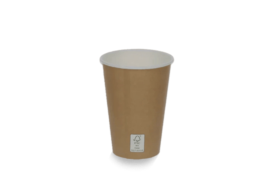 takeaware.nl Koffiebekers Kartonnen koffiebeker 180cc 7.5oz kraftlook